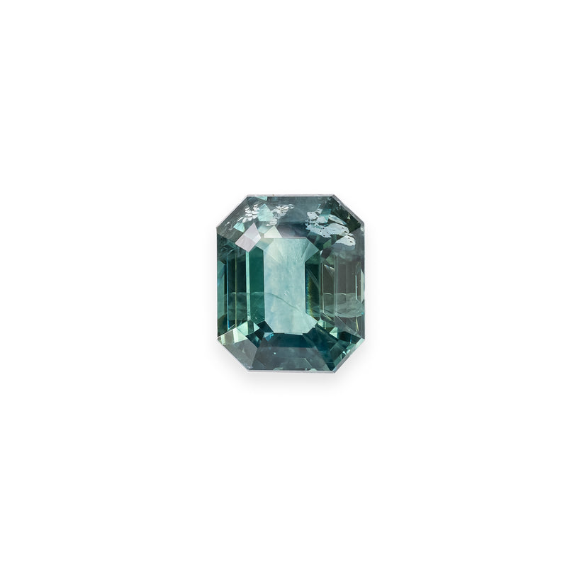 "AYANNA" - EMERALD CUT TEAL MONTANA SAPPHIRE-1