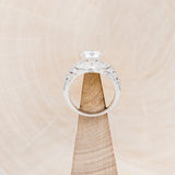 "QUEEN OF THE THRONE" - ROUND CUT MOISSANITE ENGAGEMENT RING WITH DIAMOND ACCENTS-12