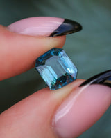 "AYANNA" - EMERALD CUT TEAL MONTANA SAPPHIRE-7