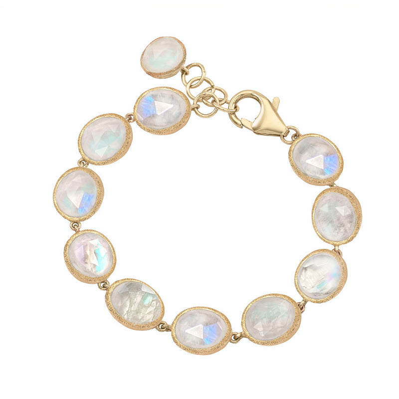 SHADE COLLECTION - 18K GOLD VERMEIL SILVER MOONSTONE BRACELET - BY JORGE REVILLA-4