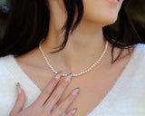 14K GOLD CULTURED WHITE FRESHWATER PEARL NECKLACE-7