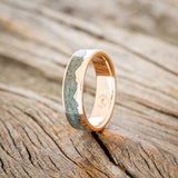 "HELIOS" - CRUSHED MOSS AGATE MOUNTAIN RANGE WEDDING BAND-16