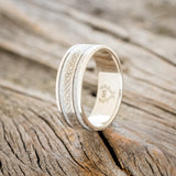 "RYDER" - CELTIC SAILOR'S KNOT ENGRAVED & MOTHER OF PEARL WEDDING RING-7