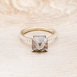 "RAMONA" - ENGAGEMENT RING WITH DIAMOND ACCENTS - MOUNTING ONLY - SELECT YOUR OWN STONE-3