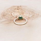 "AZURA" - EMERALD CUT TURQUOISE ENGAGEMENT RING WITH DIAMOND ACCENTS-5