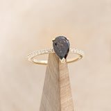 "RAMONA" - ENGAGEMENT RING WITH DIAMOND ACCENTS - MOUNTING ONLY - SELECT YOUR OWN STONE-2