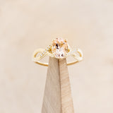 "ROSLYN" - OVAL MORGANITE ENGAGEMENT RING WITH DIAMOND ACCENTS-12