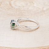 "ROSLYN" - OVAL MOSS AGATE ENGAGEMENT RING WITH DIAMOND ACCENTS-16