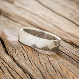 FACETED DAMASCUS STEEL WEDDING BAND-2