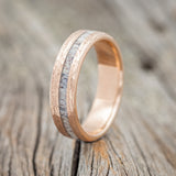 "VERTIGO" - ANTLER WEDDING RING FEATURING A HAMMERED FINISH-4