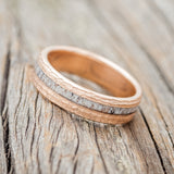 "VERTIGO" - ANTLER WEDDING RING FEATURING A HAMMERED FINISH-5