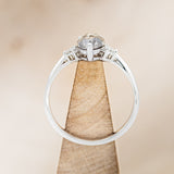 "RHEA" - PEAR-SHAPED SALT & PEPPER DIAMOND ENGAGEMENT RING WITH DIAMOND ACCENTS-6