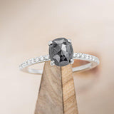 "RAMONA" - ENGAGEMENT RING WITH DIAMOND ACCENTS - MOUNTING ONLY - SELECT YOUR OWN STONE-1