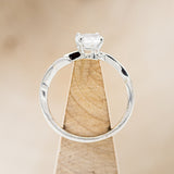 "ARTEMIS" - ROUND MOONSTONE ENGAGEMENT RING WITH ANTLER-STYLE BAND-5