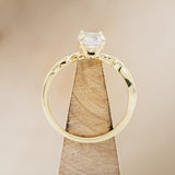 "ARTEMIS" - ROUND MOONSTONE ENGAGEMENT RING WITH ANTLER-STYLE BAND-11