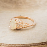 "RELICA" - OVAL WELO OPAL ENGAGEMENT RING WITH DIAMOND ACCENTS-3