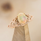 "RELICA" - OVAL WELO OPAL ENGAGEMENT RING WITH DIAMOND ACCENTS-1