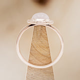 "TERRA" - ROUND CUT ROSE QUARTZ ENGAGEMENT RING WITH DIAMOND HALO-6