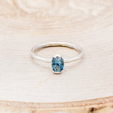 "MON PETIT" - OVAL MONTANA SAPPHIRE SOLITAIRE ENGAGEMENT RING-4