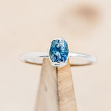 "MON PETIT" - OVAL MONTANA SAPPHIRE SOLITAIRE ENGAGEMENT RING-1