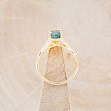 "ROSLYN" - OVAL MOSS AGATE ENGAGEMENT RING WITH DIAMOND ACCENTS-12