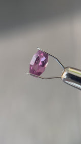 "FREESIA" - ELONGATED OCTAGON DARK PINK MADAGASCAR SAPPHIRE